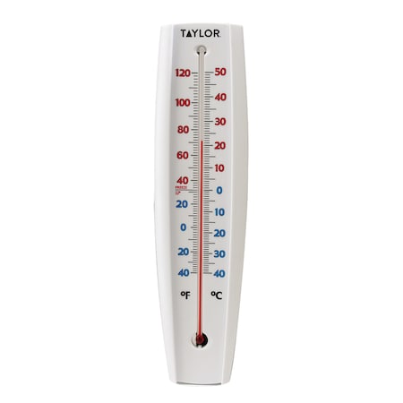 Taylor Taylor Jumbo Size Tube Thermometer Plastic White 14.75 in. 5109